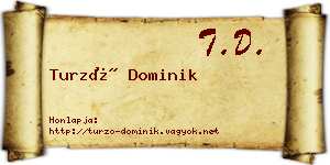 Turzó Dominik névjegykártya