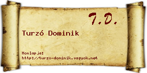 Turzó Dominik névjegykártya